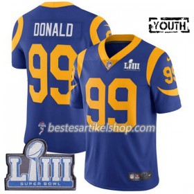 Kinder Los Angeles Rams Trikot Aaron Donald 99 Nike Royal 2019 Super Bowl LIII